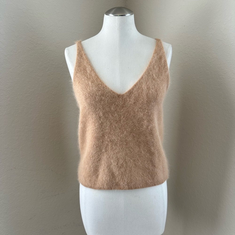 Sadie & Sage Tan Fuzzy Tank-Top
